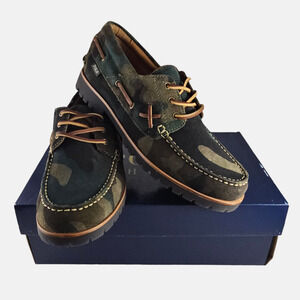 NWT Polo Ralph Lauren Shoes Men's 9.5 Camo Deck Polo Country Suede Leather